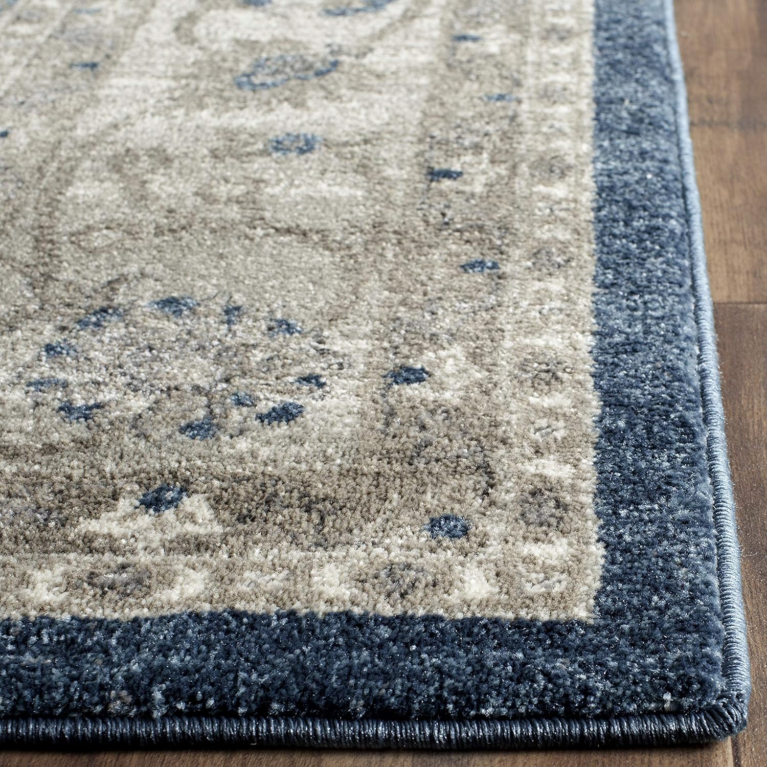 Camino Safavieh colección Sofia SOF378C, envejecido, color azul y beige