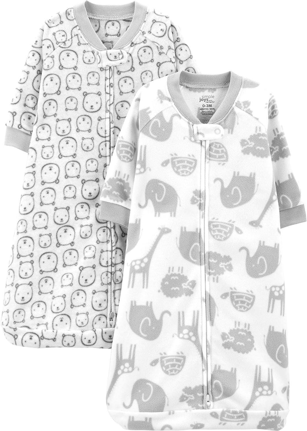 Simple Joys by Carter’s Manta unisex de microforro polar para bebés, paquete de 2