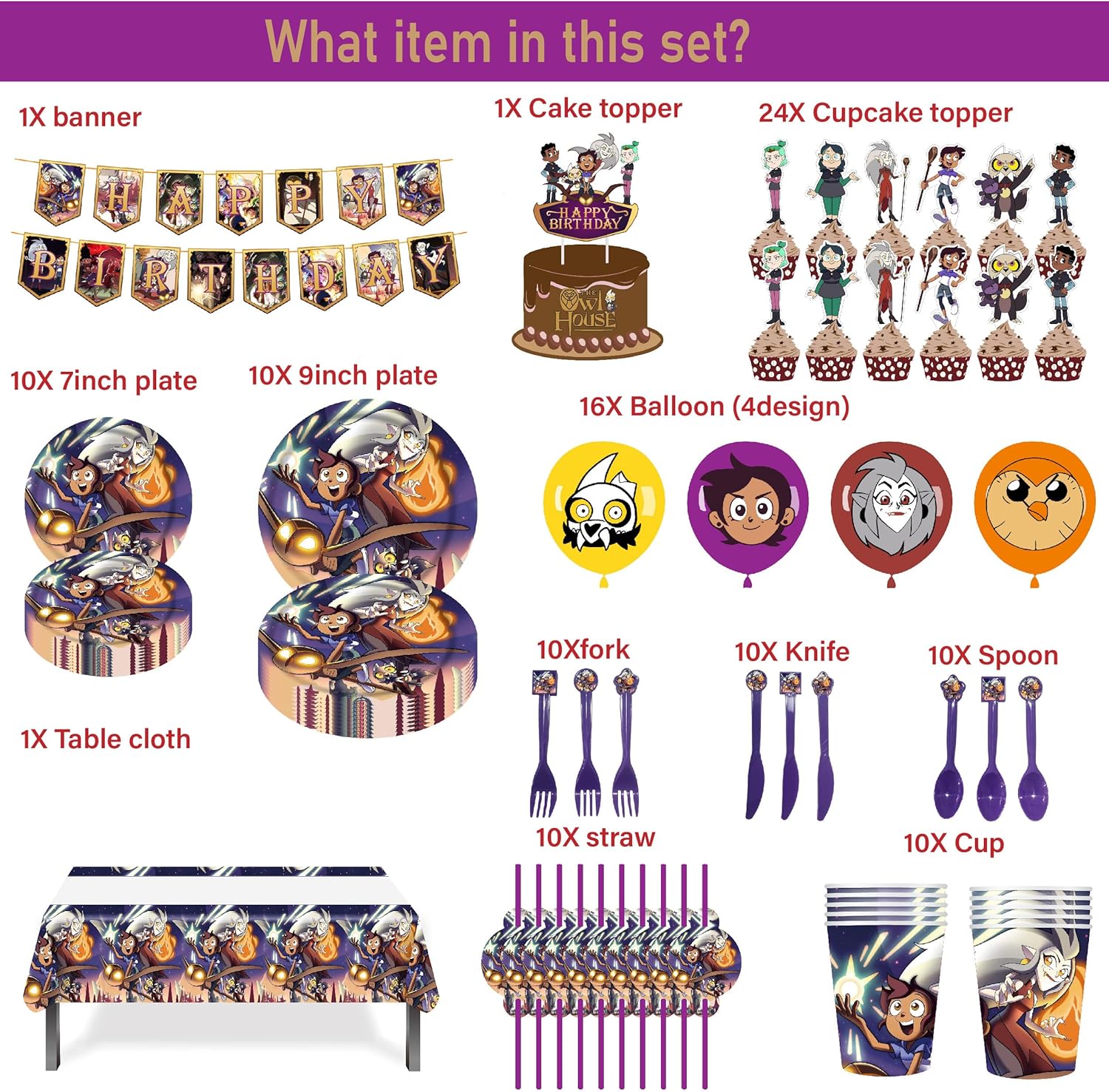 Decoración de fiesta de cumpleaños para casa, suministros de fiesta de búho, platos y tazas de feliz cumpleaños, pancarta, decoración de fiesta de