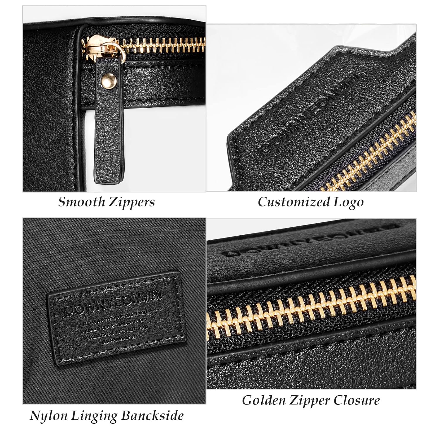 Rownyeon Estuche de maquillaje transparente para artículos de tocador, estuche de viaje para maquillaje, organizador de cosméticos portátil, bolsa