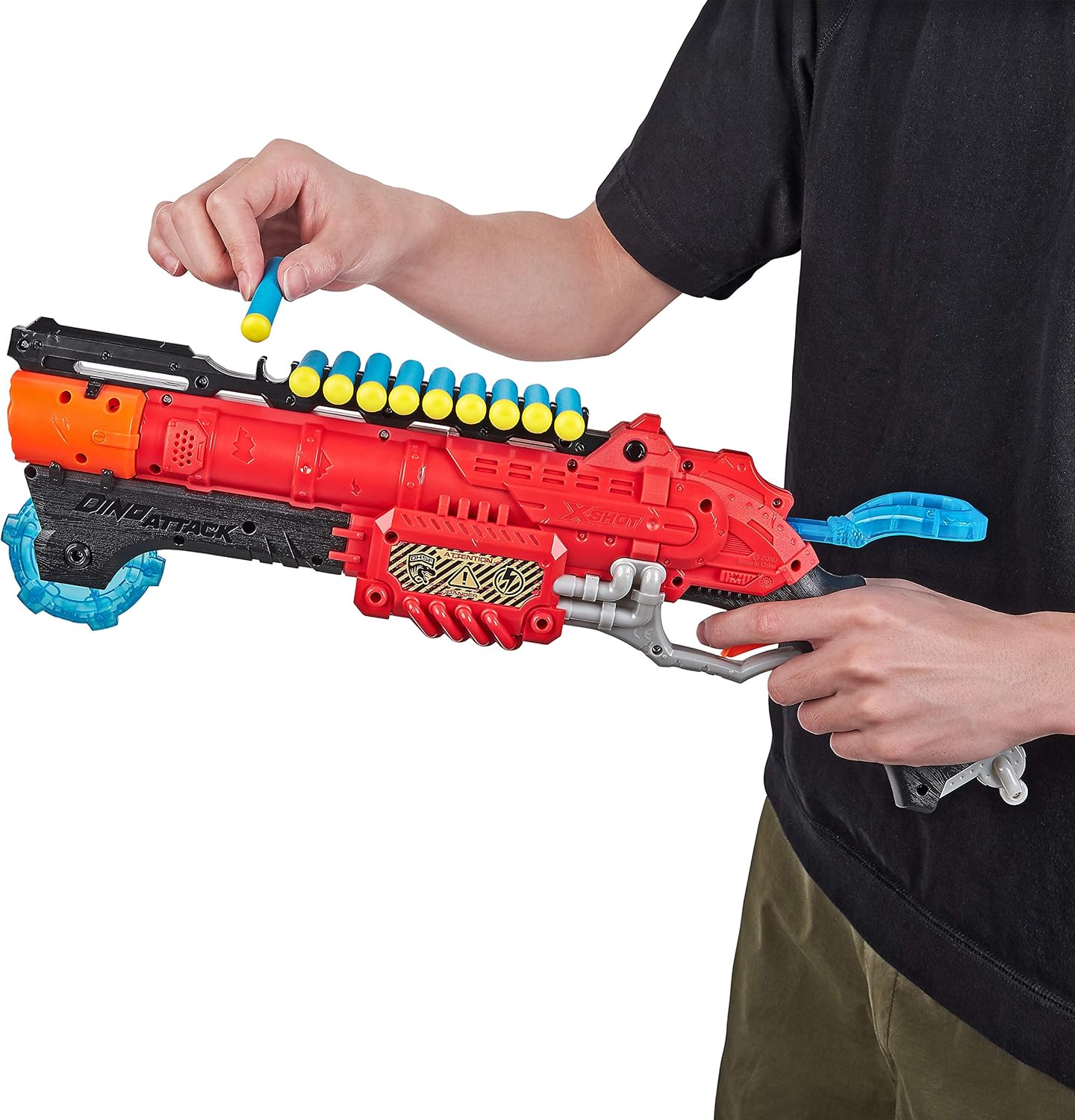 ZURU – Lanzador de dardos de espuma X-Shot (24 dardos, 4 huevos) por ZURU Easy Reload, XShot Toy Blasters, juguetes de dardos de tiro con temática