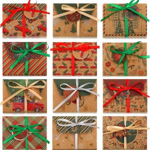 Yeaqee 60 juegos de cajas de tarjetas de regalo de Navidad, cartón, soporte para tarjetas de regalo de Navidad, cajas de regalo de Navidad, caja de Yeaqee 60 juegos de cajas de tarjetas de regalo de Navidad, cartón, soporte para tarjetas de regalo de Navidad, cajas de regalo de Navidad, caja de
