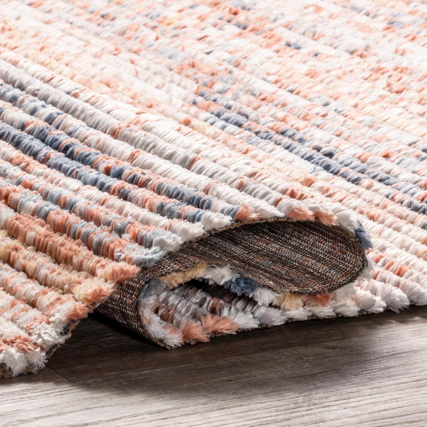 nuLOOM Liesi – Alfombra de área de transición con flecos, 4 x 6, naranja