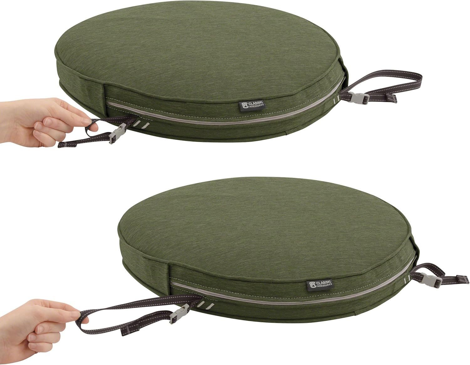 Classic Accessories – Funda de cojín Montlake para banca de patio, Heather Fern
