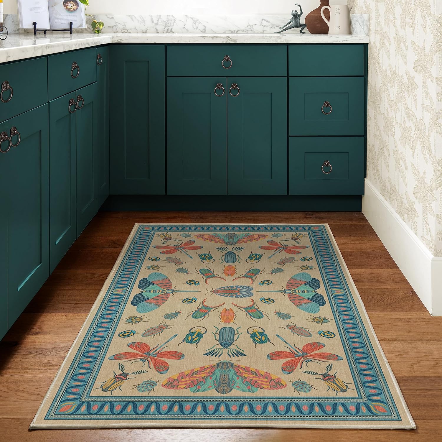 RUGGABLE x Iris Apfel – Alfombra lavable perfecta y moderna para sala de estar, dormitorio, cocina, apta para mascotas y niños, resistente a las