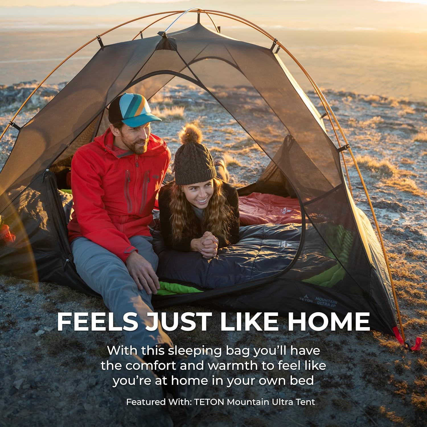TETON Sports LEEF Saco de dormir ultraliviano, estilo momia, saco de compresión incluido.