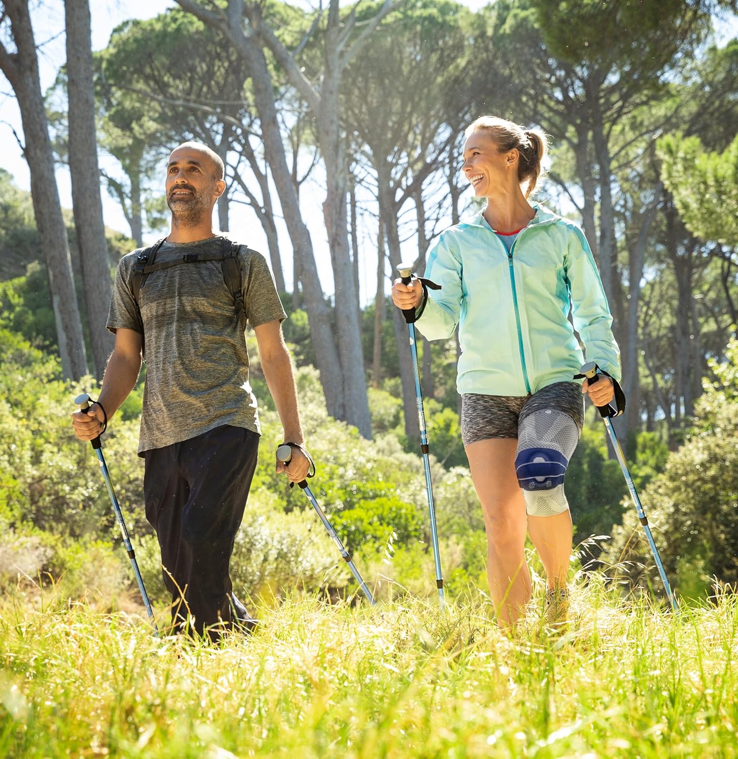 Bauerfeind GenuTrain – Rodillera derecha A3  Rodillera de compresión de punto transpirable para aliviar el dolor y la hinchazón de osteoartritis,