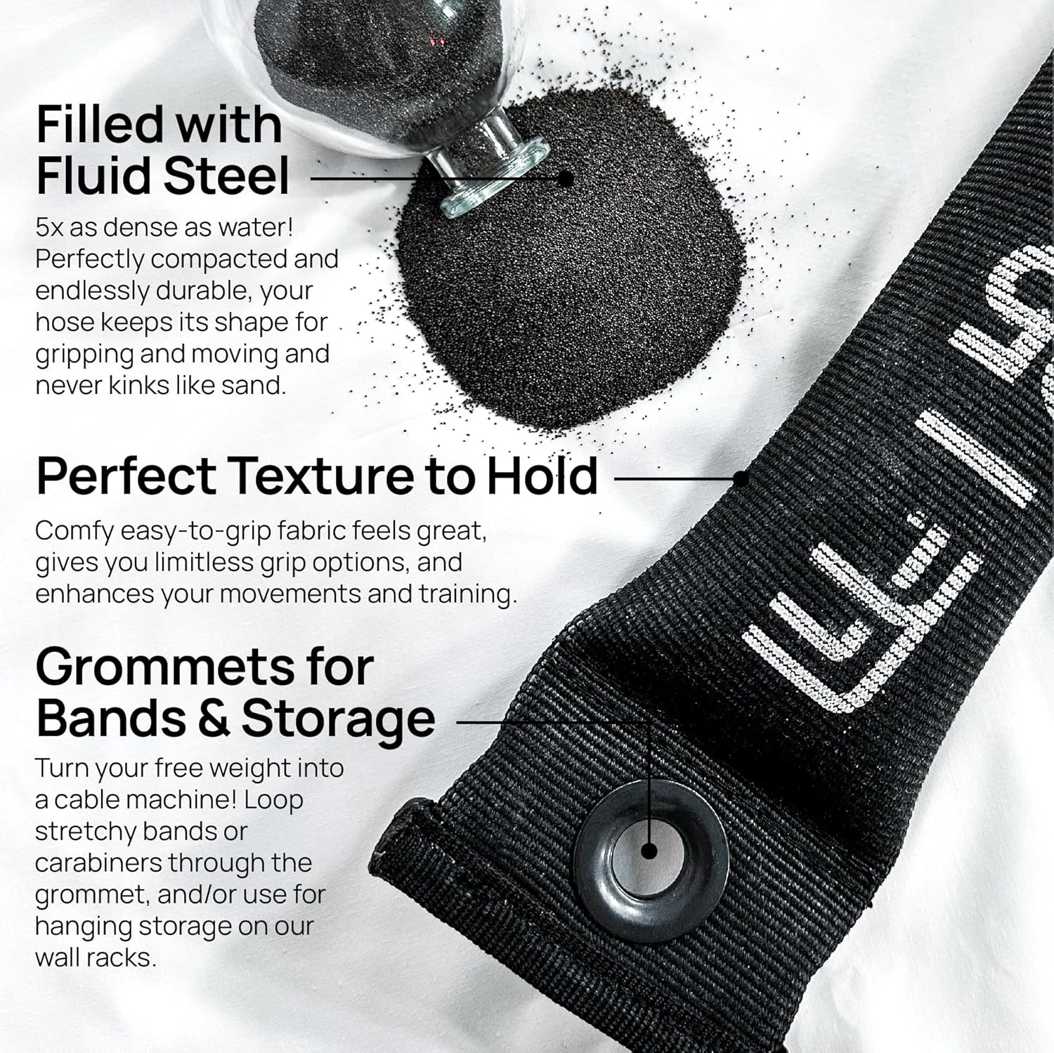 FitFighter Steelhose  (40 libras negro)  Ideal en cualquier lugar interior, exterior, gimnasio en casa  Entrenamiento total del cuerpo  5