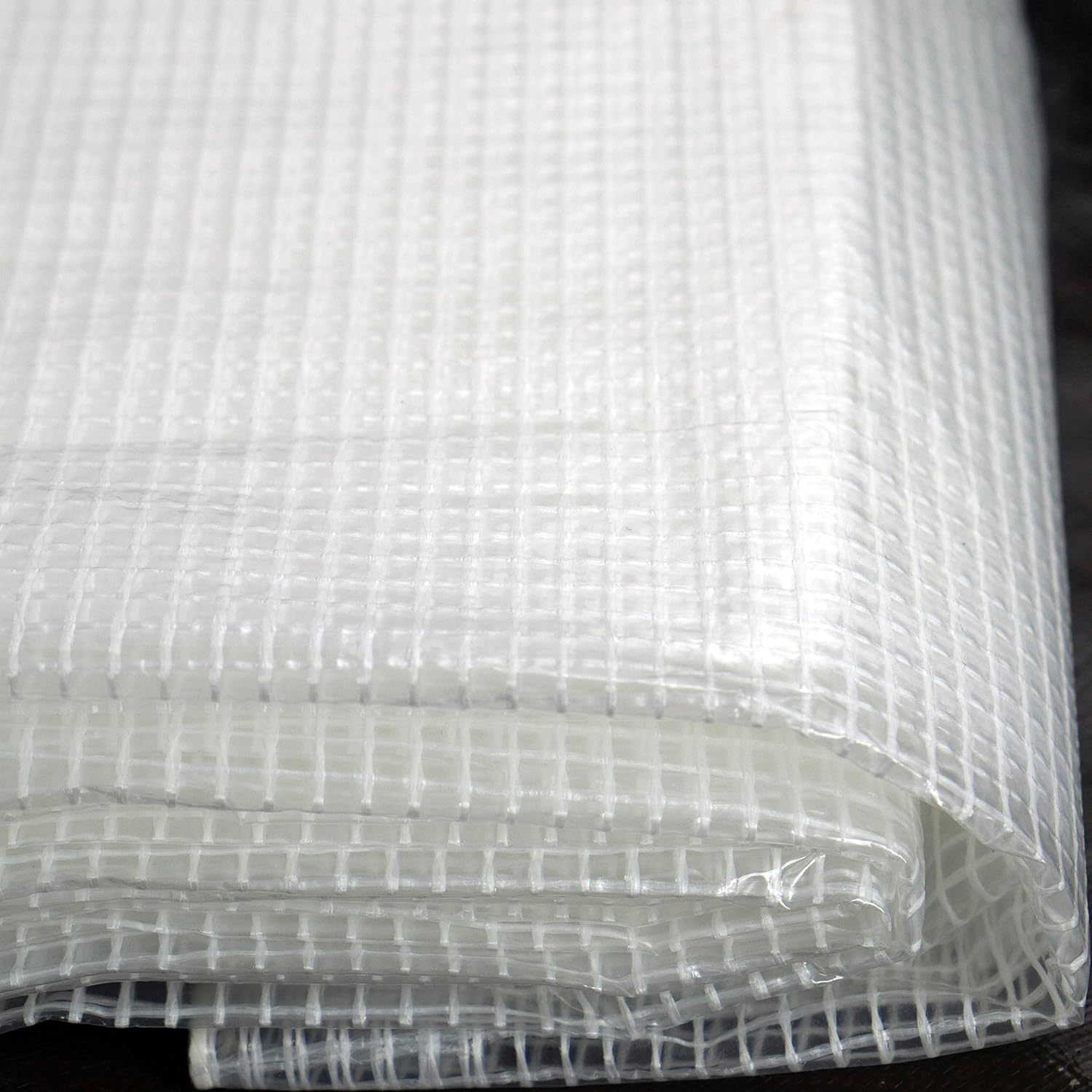 Toldo de invernadero transparente resistente  Plástico de alta calidad 11 mil (milésima de pulgada) con tejido de malla 3×3 para mayor resistencia