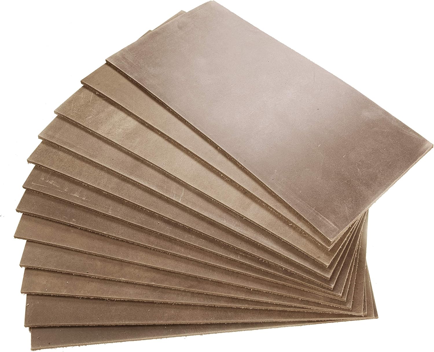 FabricLA Rectángulos de cuero para herramientas  Elaboración de cuero de vaca de grano completo pesado (0.110-0.118 in) 6X12 – Tabaco