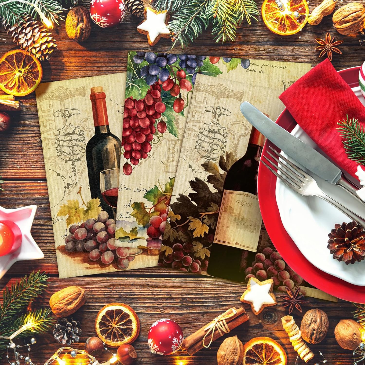 24 paños de cocina suecos, paños de cocina de Navidad, reutilizables, esponjas, paños de limpieza, toallitas absorbentes, lavables, trapos de secado