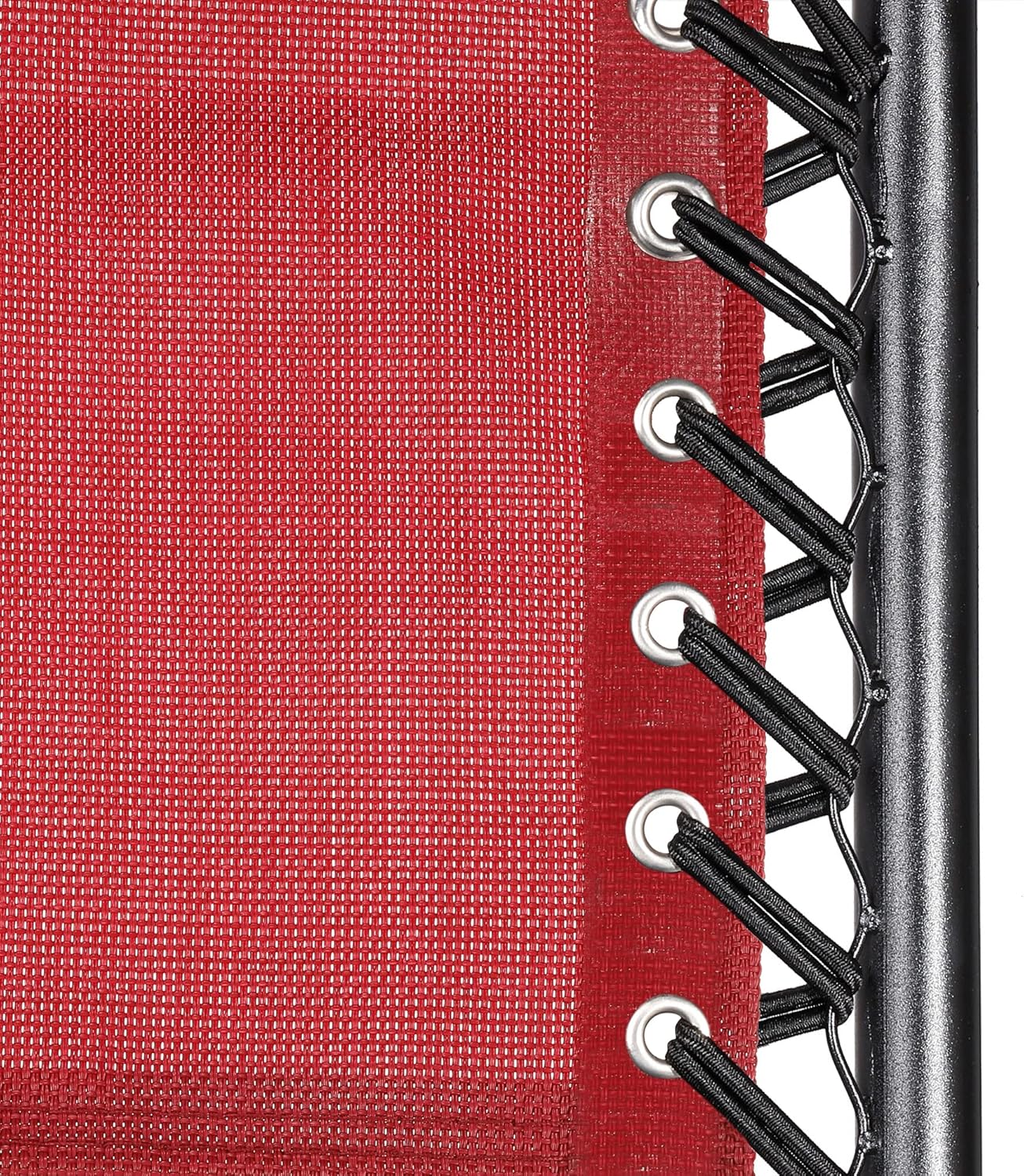 PATIKIL Tela de repuesto para silla de gravedad, tela antigravedad, kit de herramientas de reparación con cordón para patio al aire libre, color rojo