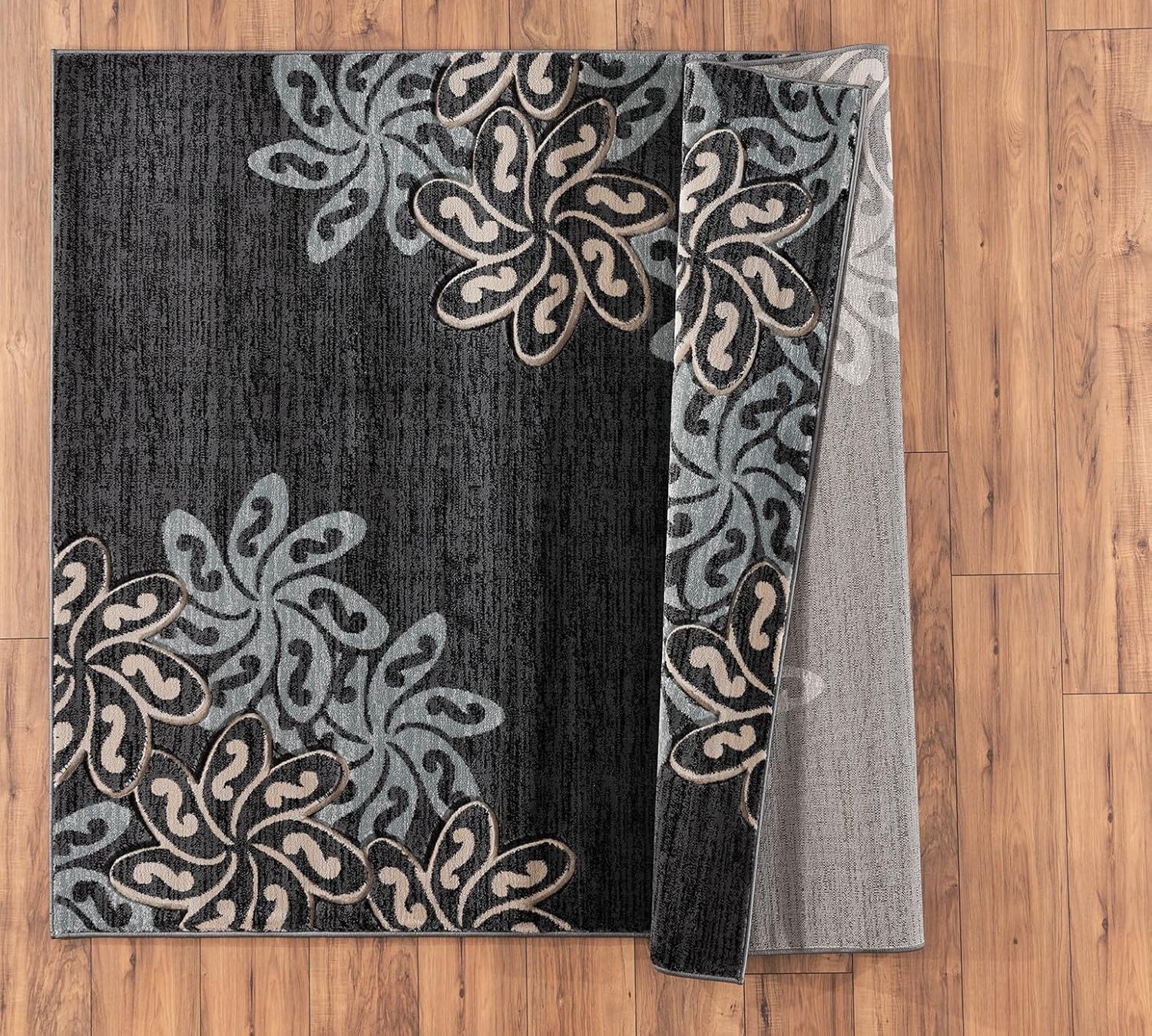 Alfombra decorativa para sala de estar, dormitorio u oficina, lavable a máquina, con diseños florales, geométricos, desgastados y abstractos con