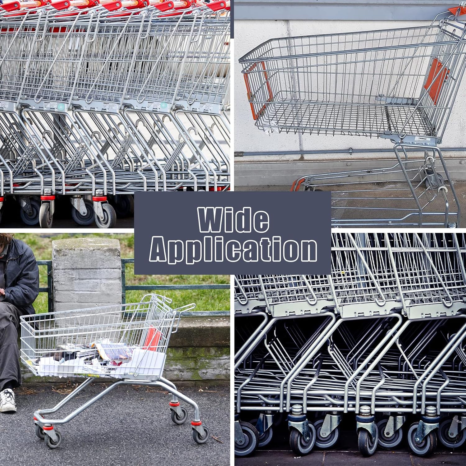MYFULLY Kit de ruedas de repuesto para carrito de compras de 5 pulgadas, ruedas de poliuretano escalonadas y de banda de rodadura completa con