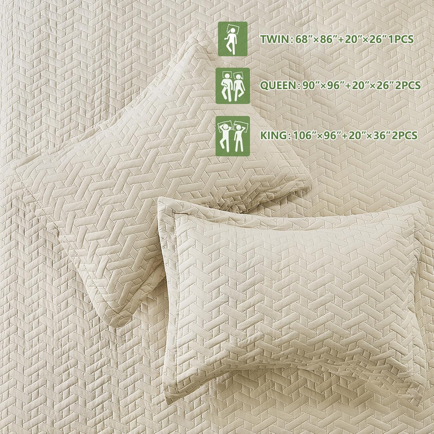 ROKDUK Colchas tamaño King, 3 piezas, peso ligero, 1800 hilos, microfibra suave y transpirable para todas las estaciones, juego de ropa de cama para