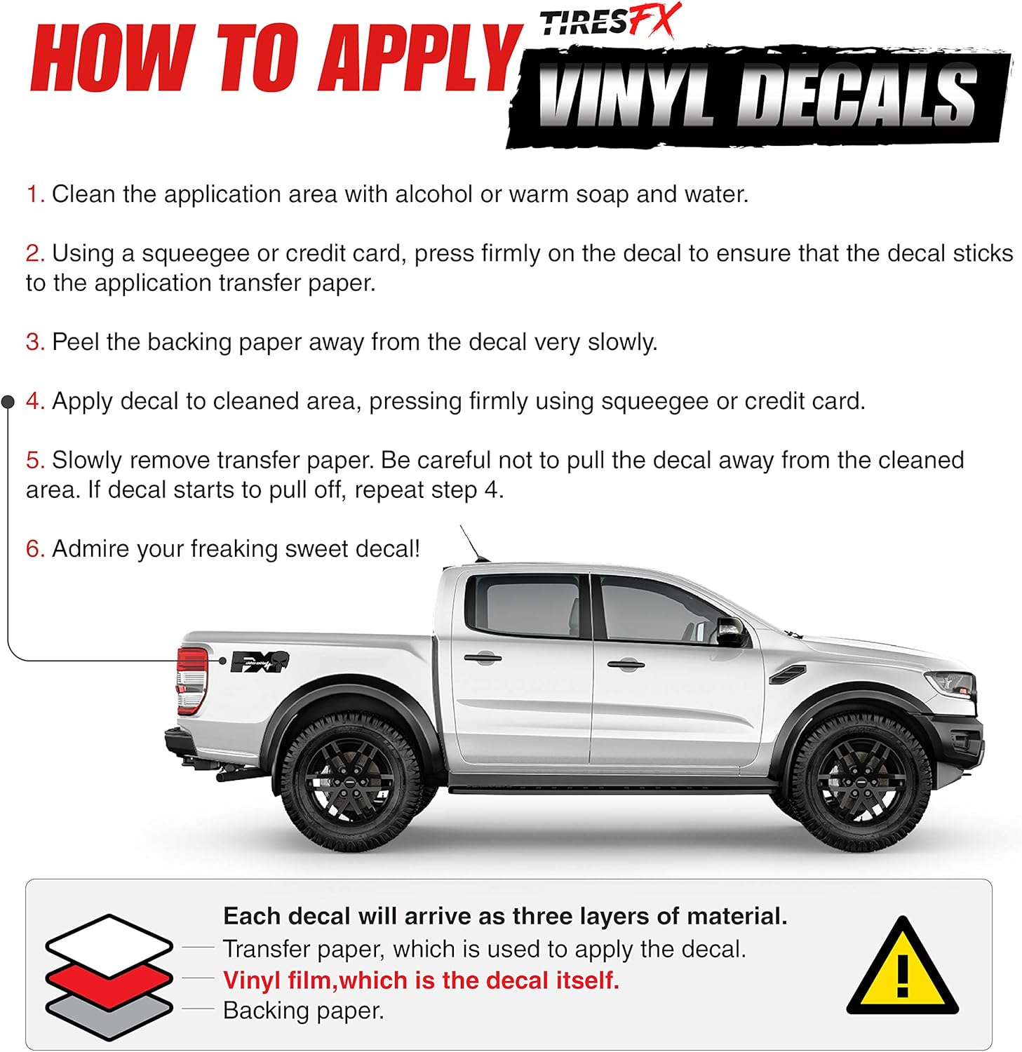 FX4 – Calcomanía de repuesto para bandera negra de Estados Unidos, emblema de cabecera F 150 para camión 4×4 Super Duty (FX4 Off Road calcomanía de