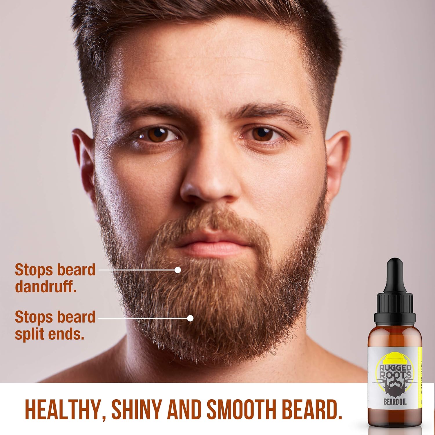 Aceite y acondicionador para barba – Cuidado natural de la barba hecho con aceites de primera calidad perfumados con especias cítricas, suaviza la