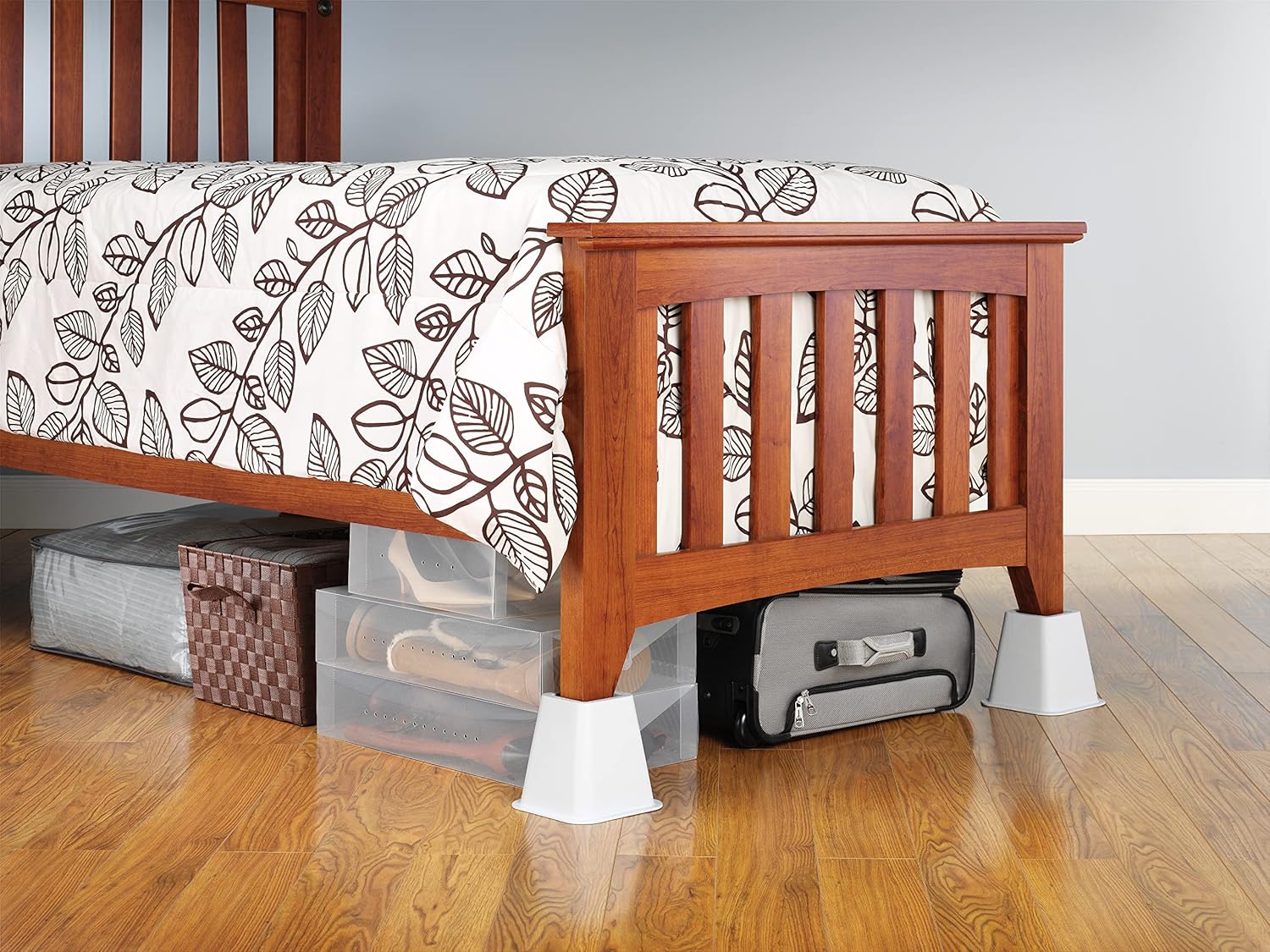 Whitmor 6511-3349-BLK Elevadores de cama, 4 unidades, negros