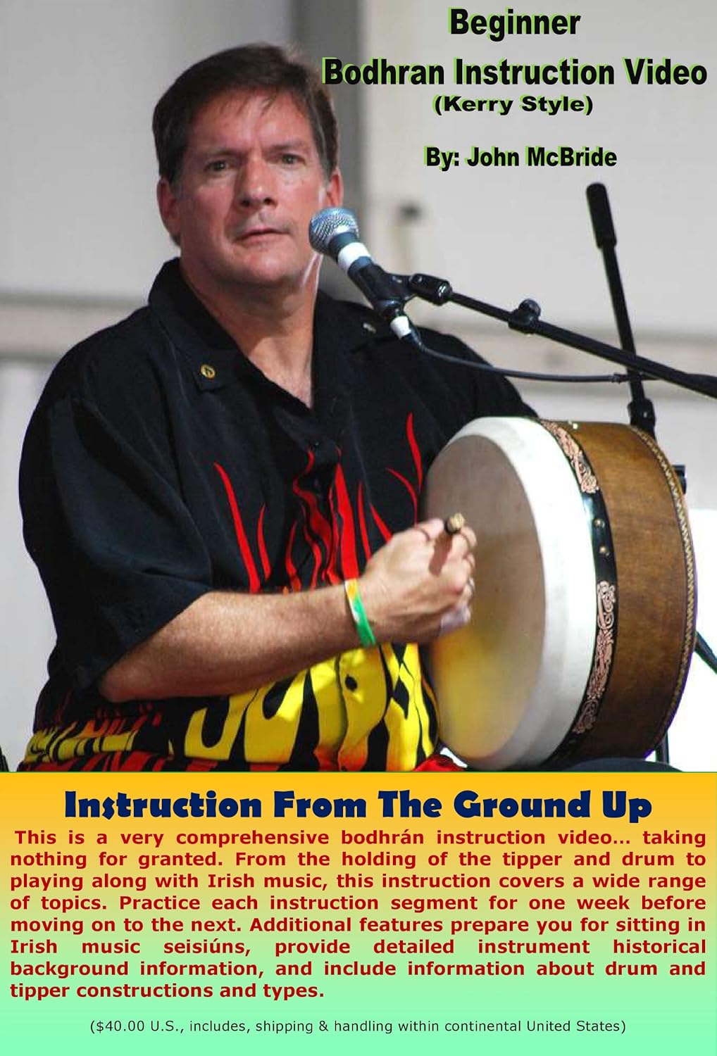 Video de instrucciones de Bodhran para principiantes (estilo Kerry)