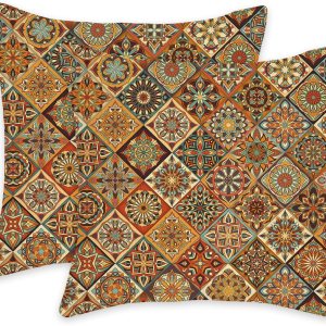 eshabear Juego de 2 fundas de almohada de 18 x 18 pulgadas, decoración del hogar para sala de estar, dormitorio, cojín de cama al aire libre (18 x eshabear Juego de 2 fundas de almohada de 18 x 18 pulgadas, decoración del hogar para sala de estar, dormitorio, cojín de cama al aire libre (18 x