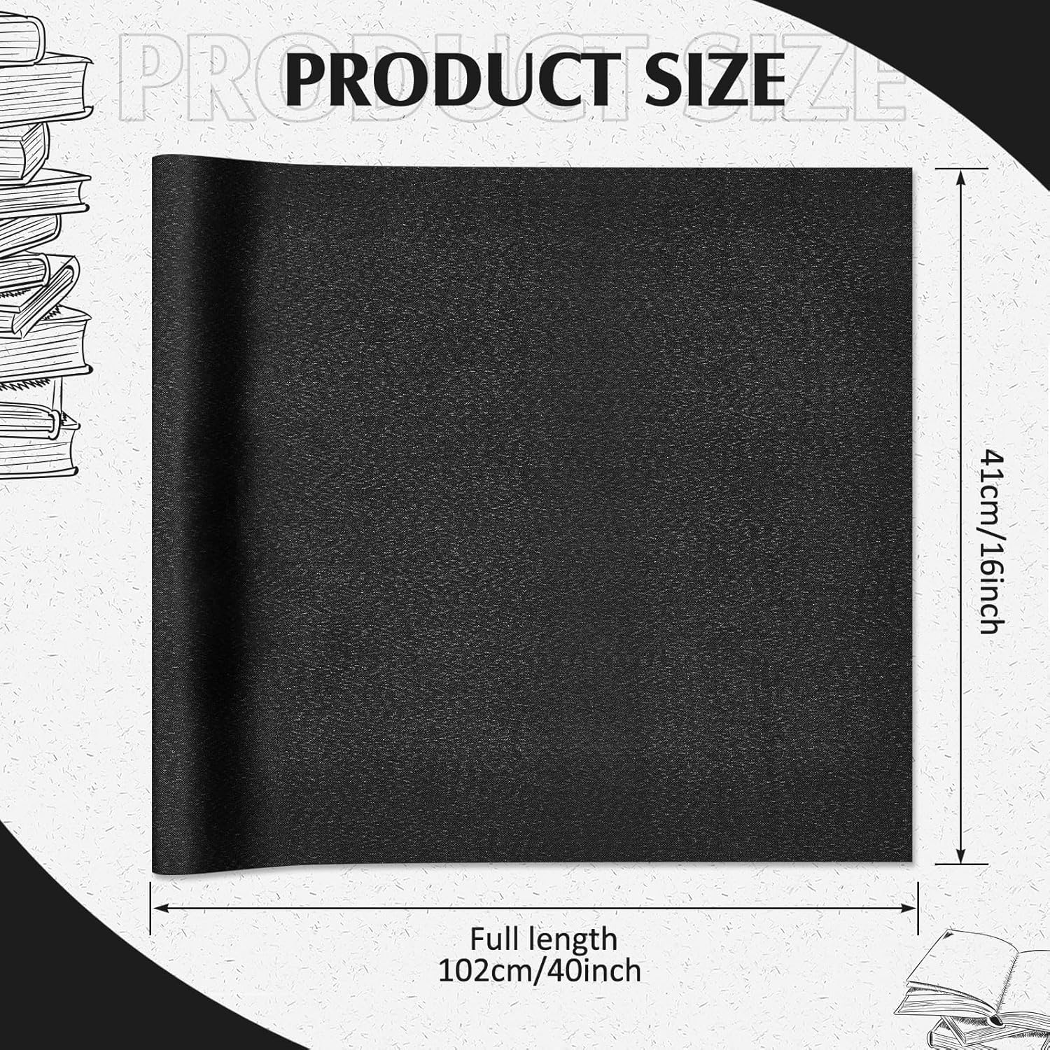 PerKoop Paño para encuadernación de libros, superficie de papel, cubierta de libros de 40 x 16 pulgadas, álbum de recortes, archivo, europeo,