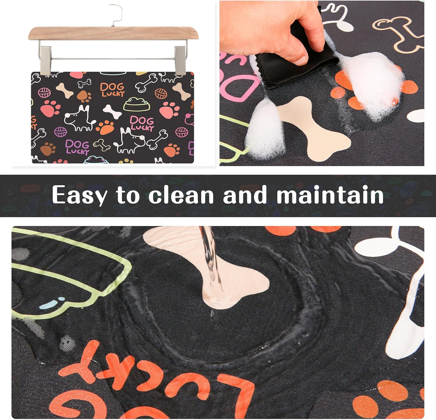 Alfombrilla de alimentación para mascotas, tapete absorbente para alimentos y agua, sin manchas, de secado rápido, dispensador de agua para perros