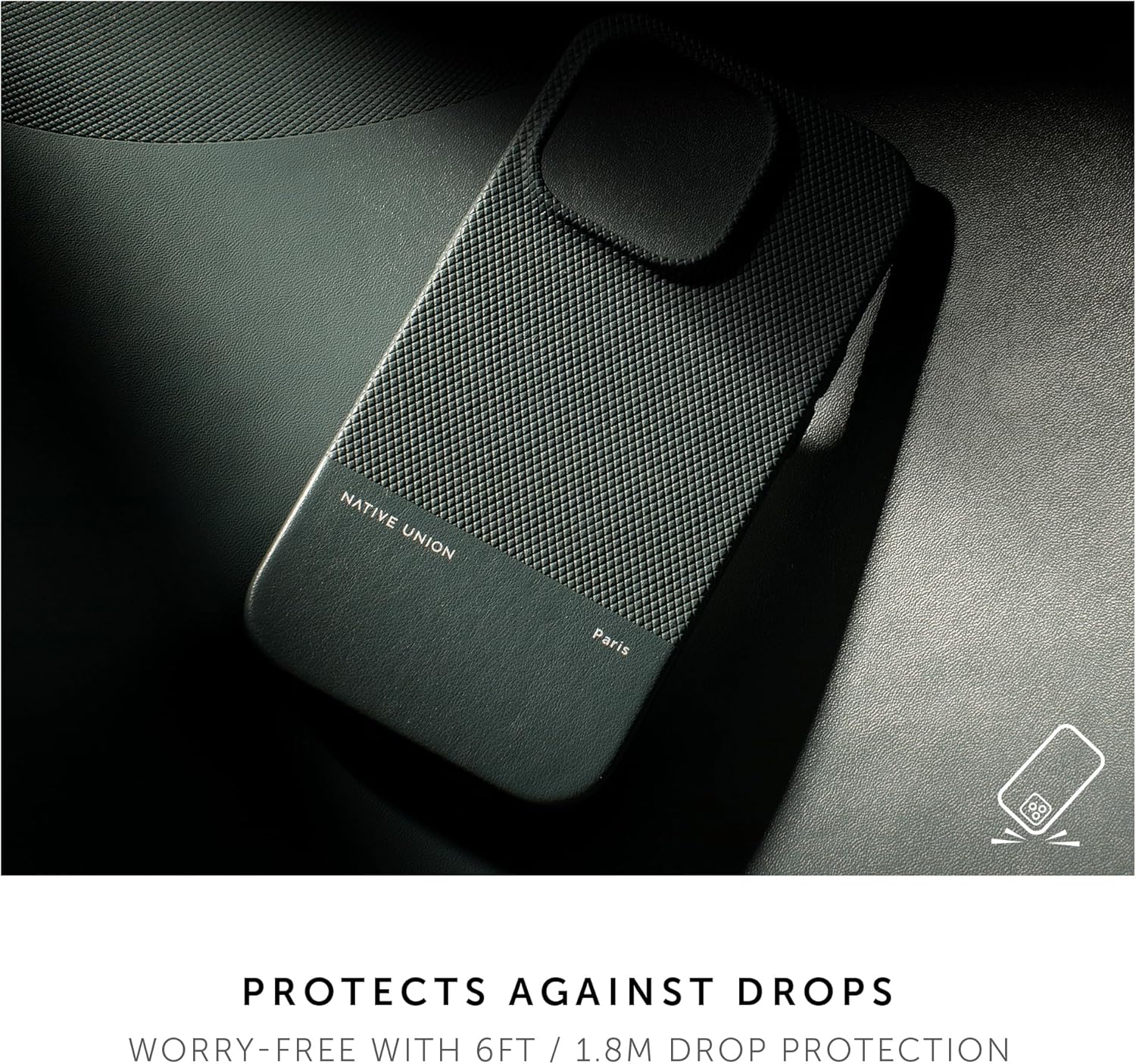 Native Union (Re Classic – Funda MagSafe compatible con imanes integrados, materiales reciclados y a base de plantas, ultraduradera, con protección