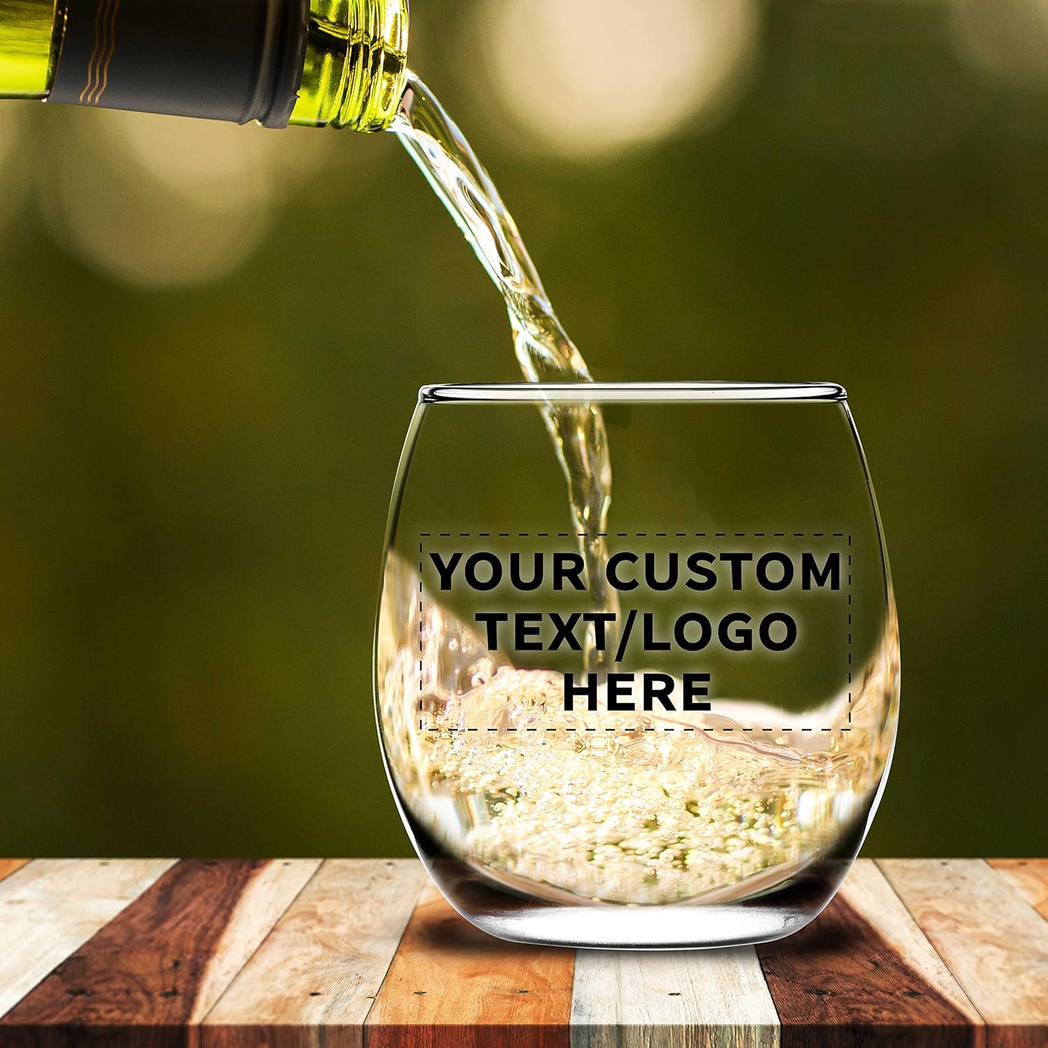 Copas de vino personalizadas Mikonos sin tallo, 11.5 onzas, juego de 50, paquete personalizado a granel, cristalería de restaurante, perfectas para