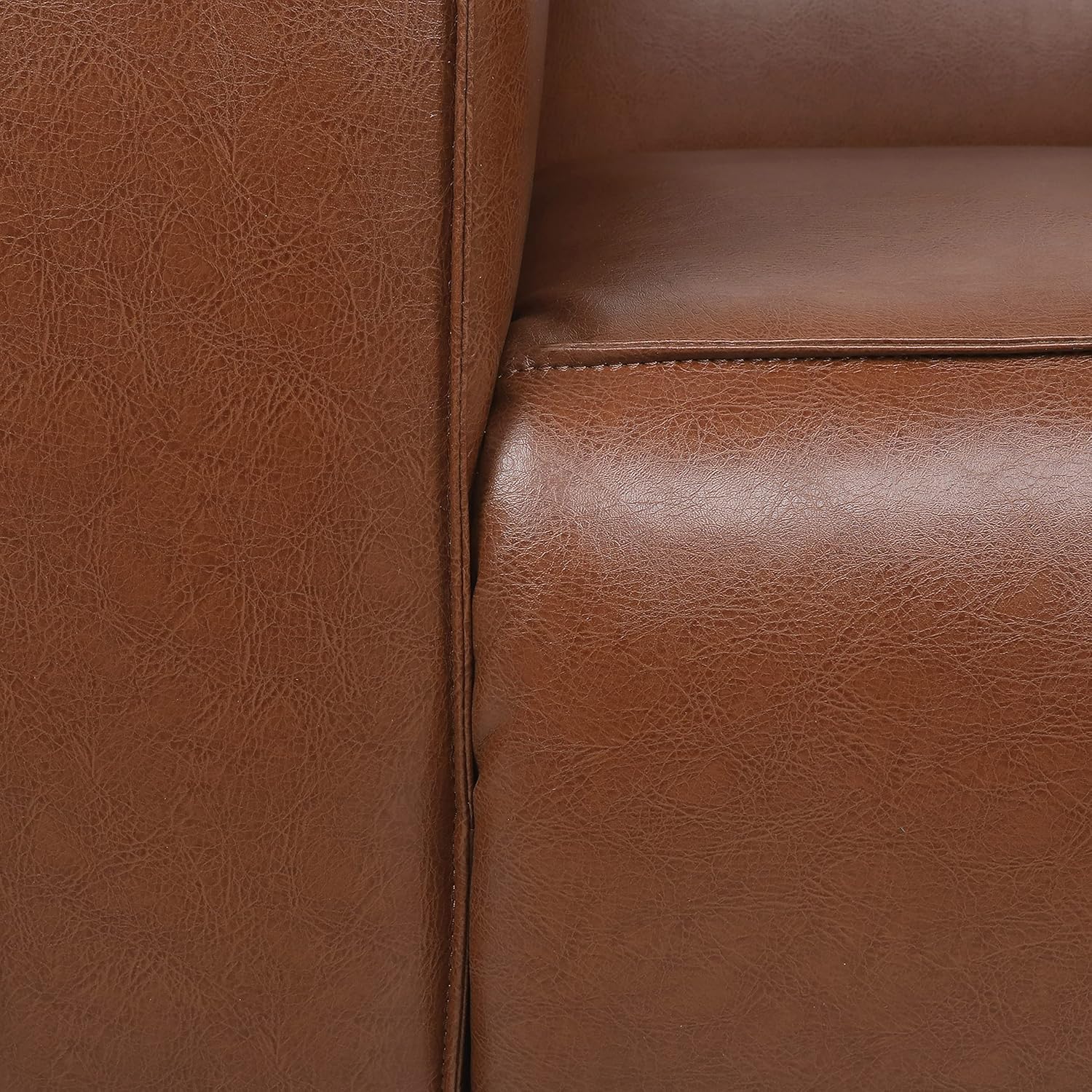 Christopher Knight Home Goyette – Silla Club, color marrón coñac + nogal oscuro