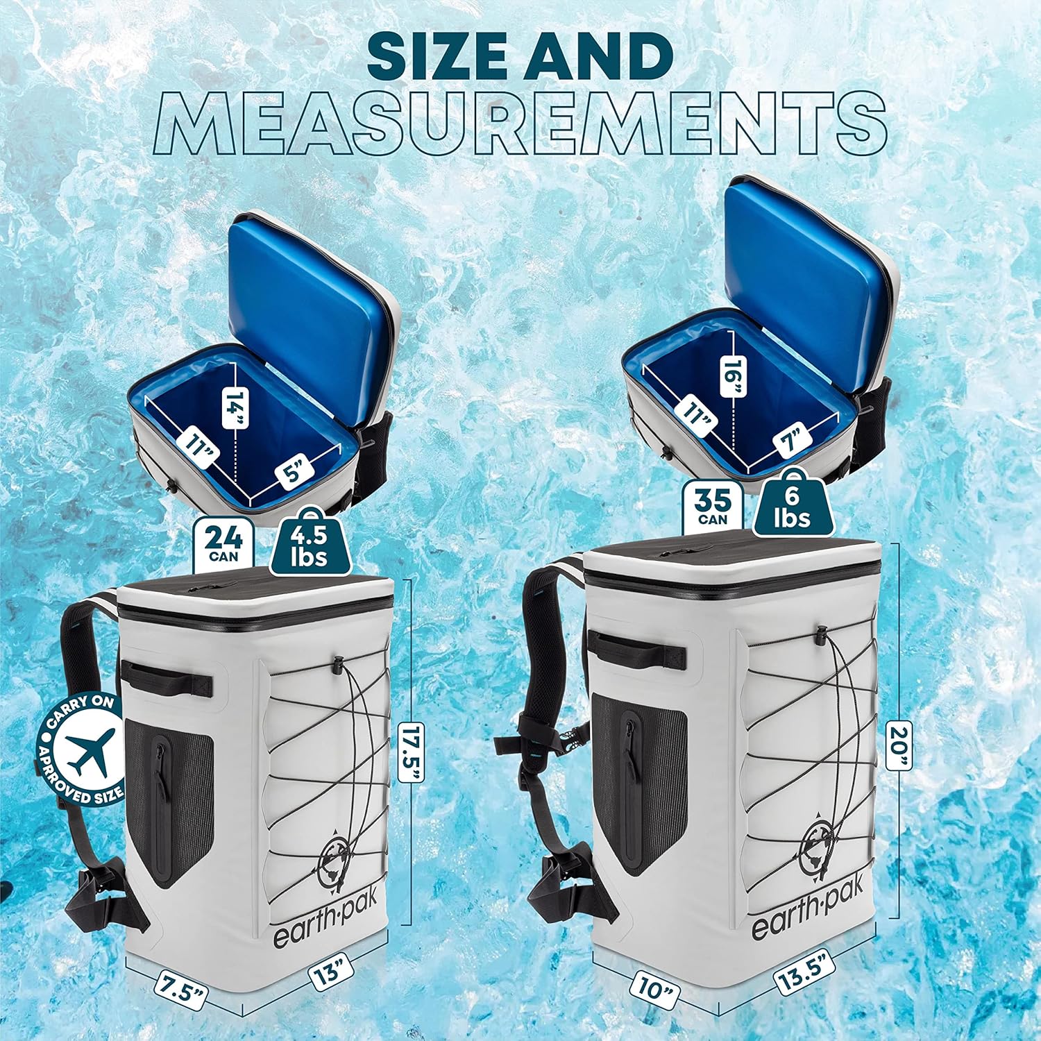 Mochila térmica térmica con capacidad para 24 o 35 latas durante 72 horas, bolsa perfecta para almuerzo o bebida para campamento, senderismo, pesca,
