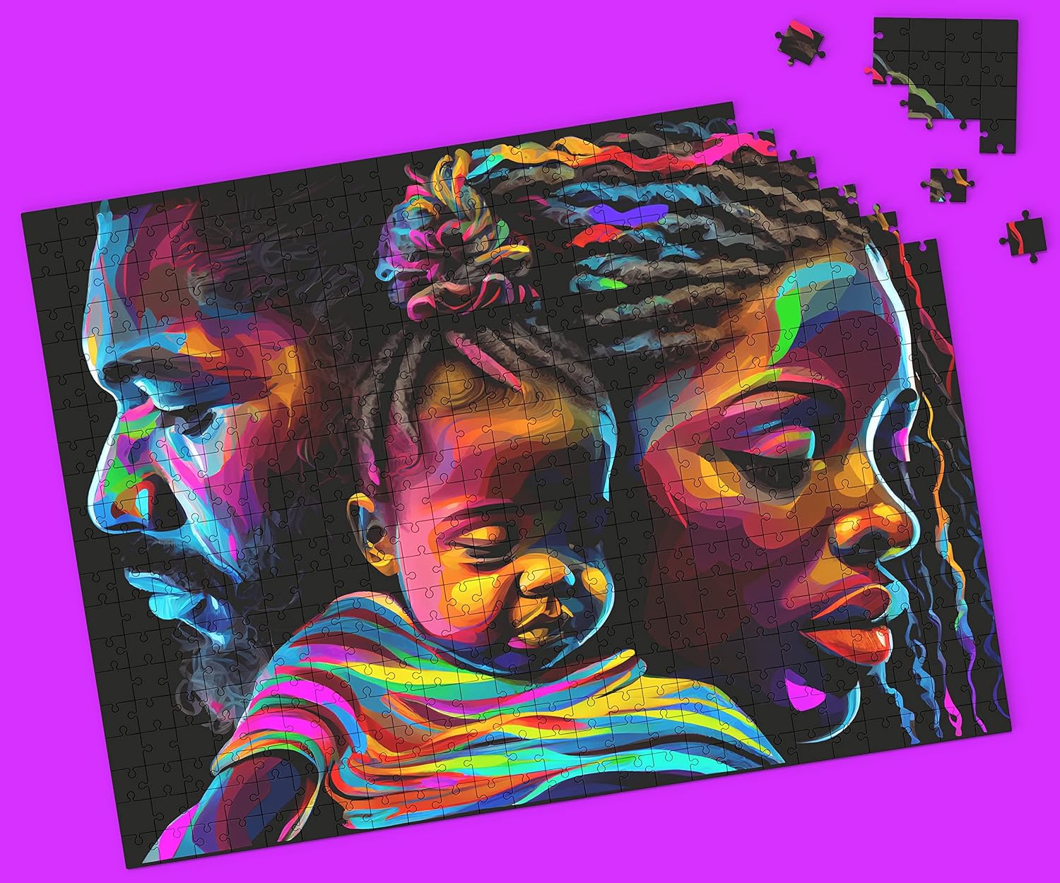 African American Expressions Jigsaw  1000 piezas LewisRenee Puzzle, Relájate y conecta con la cultura negra a través de una actividad de