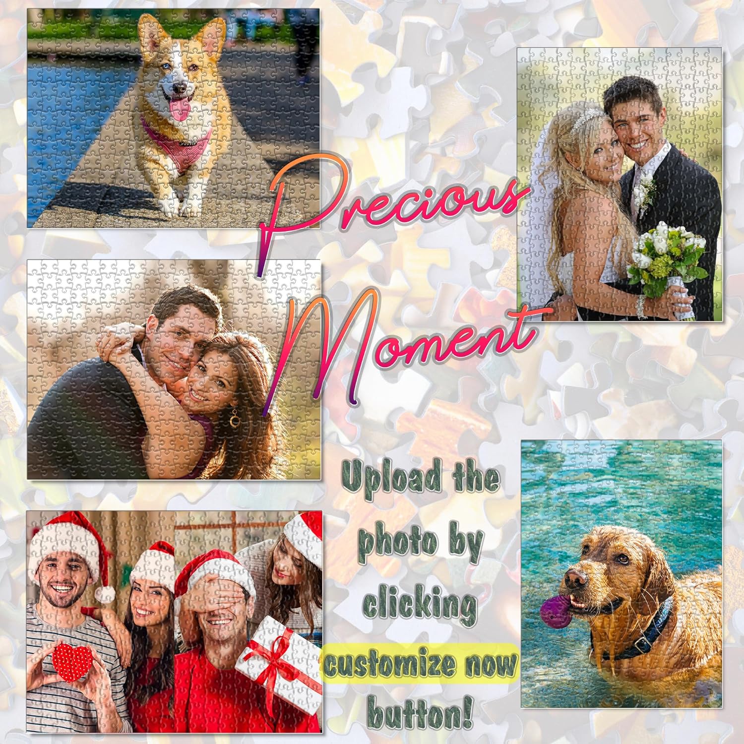 KK JONEIN Rompecabezas personalizado a partir de fotos, rompecabezas de fotos personalizables, 1000 piezas, crea tu propio rompecabezas a partir de