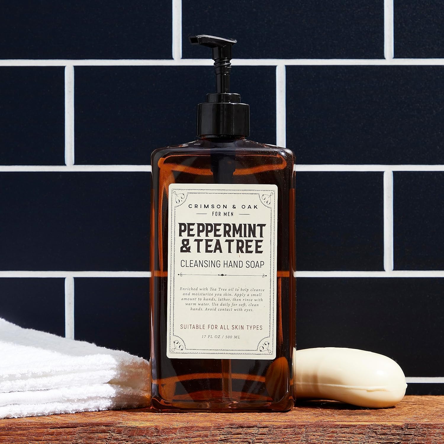 Body Prescriptions Crimson & Oak – Paquete de 2 jabones de manos para hombre  Jabón de manos de limpieza profunda con dispensador de bomba, lavado