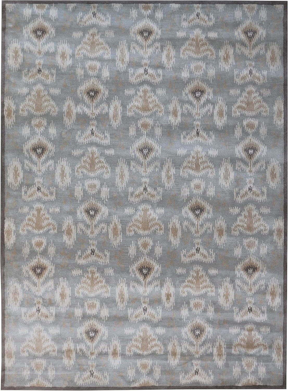 Marchesa – Alfombras y alfombras de lana 100% hechas a mano, estilo oriental tradicional gris (9 x 12)