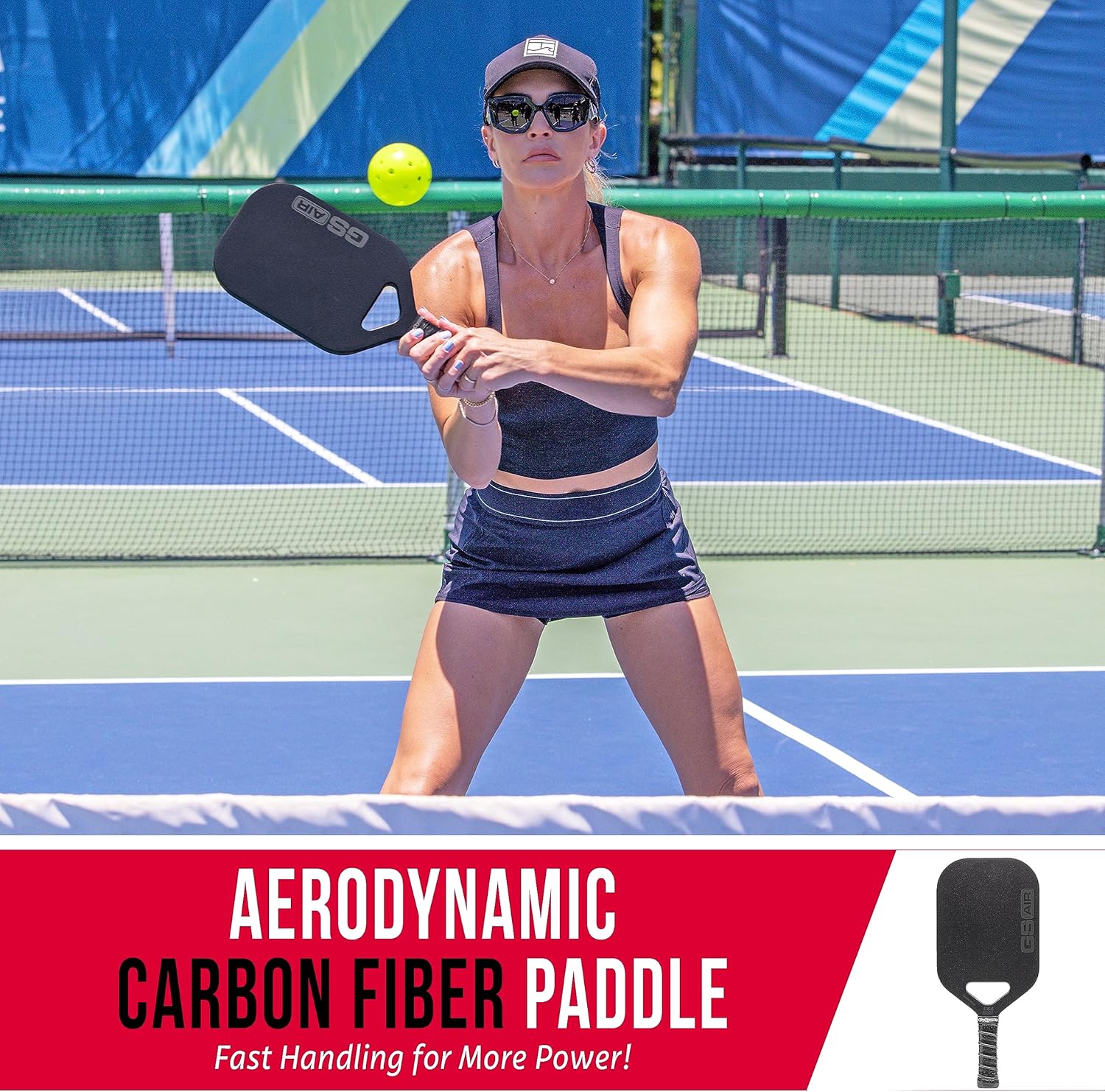 GoSports USAPA Approved Carbon Fiber Pickleball Paddle – GS AIR or GS PRO