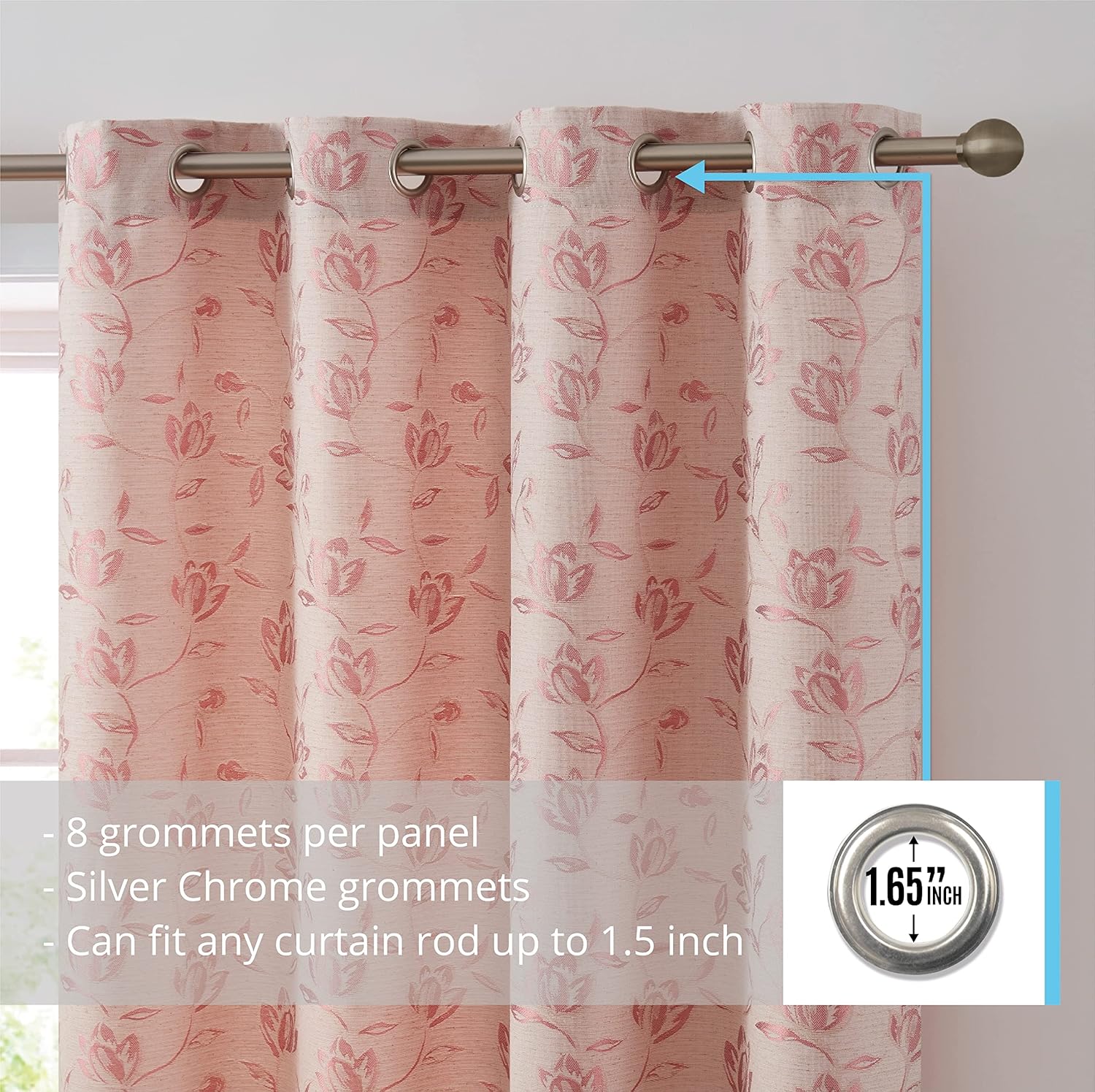 HLC.ME Zoey – Cortinas cortas y gruesas de lino y arpillera para privacidad y privacidad para filtrar la luz y habitación de los niños, 2 paneles