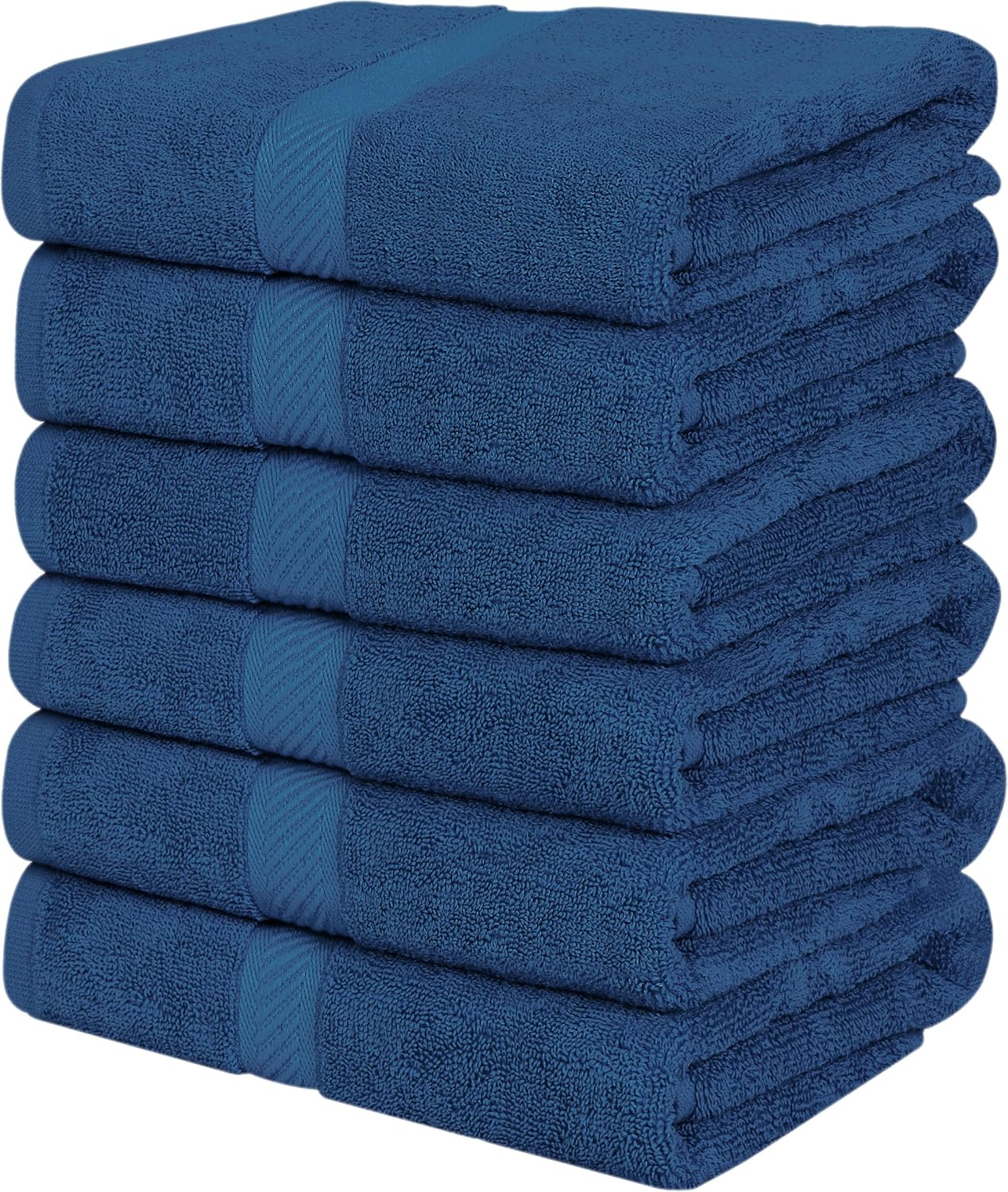 Utopia Towels Juego de 6 toallas de baño pequeñas, 100% algodón hilado en anillo (22 x 44 pulgadas), toallas de secado rápido ligeras y altamente