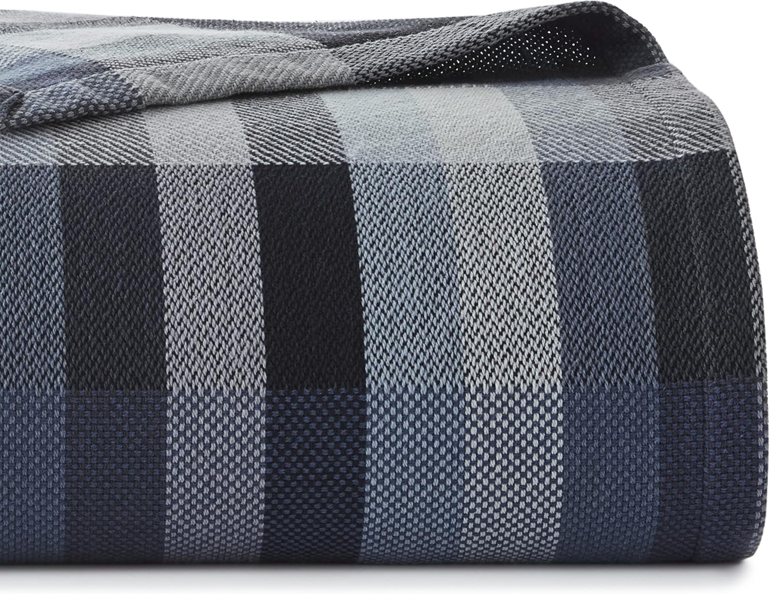 Eddie Bauer – Manta Queen, ropa de cama acogedora de algodón, decoración del hogar para todas las estaciones (azul indsor, Queen)