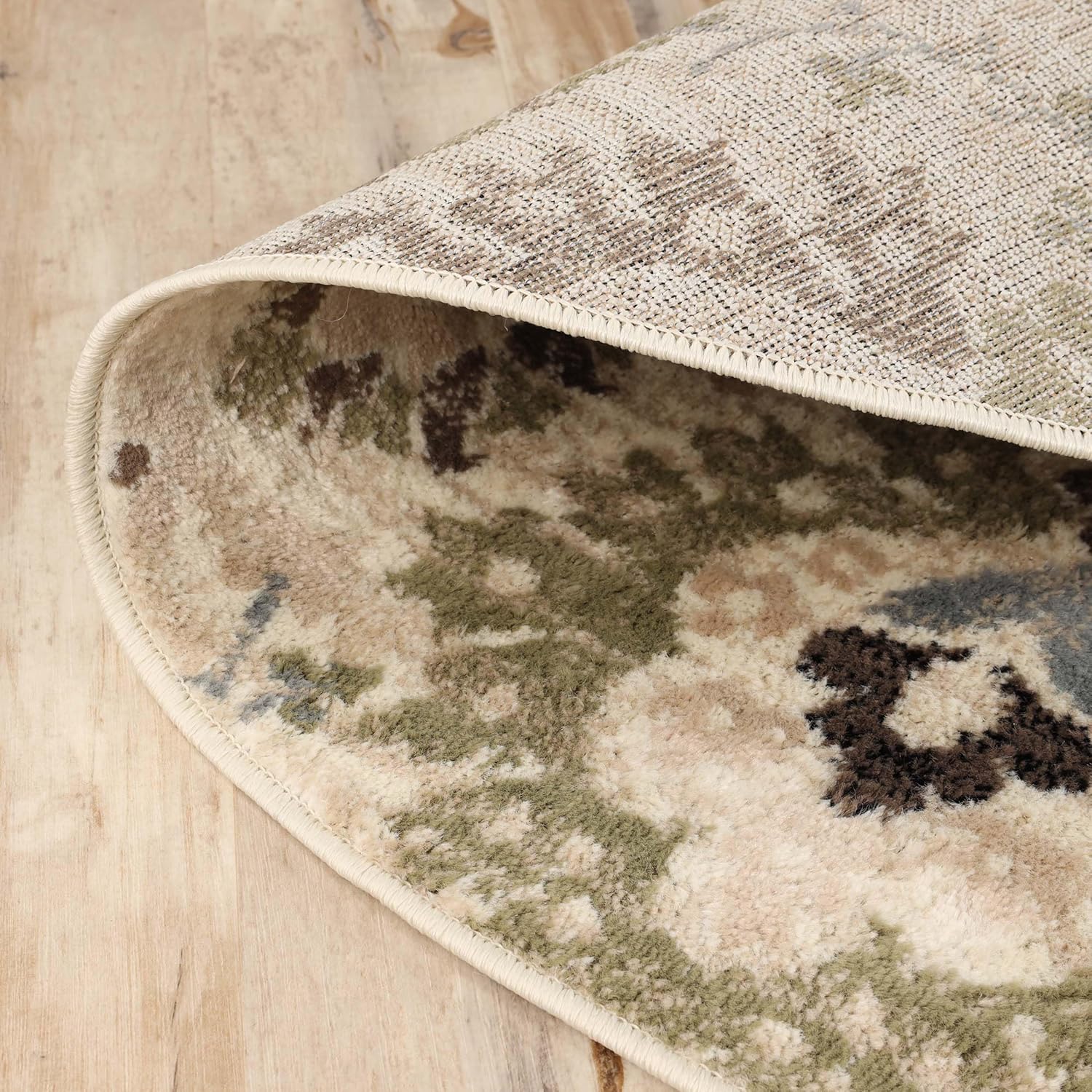 SUPERIOR Augusta Collection – Alfombra de pasillo para interiores, con respaldo de yute, decoración de suelo de damasco floral oriental moderna para