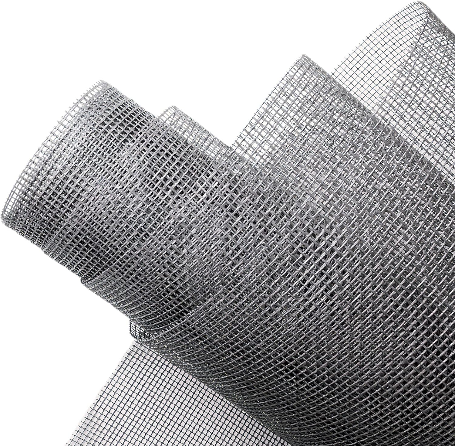 Malla de fibra de vidrio, pantalla ajustable para ventana y malla de repuesto para puerta, reemplazo de pantalla para patio, ventana y puerta, gris,