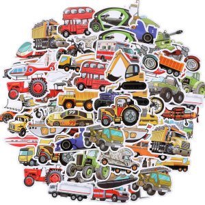 100 calcomanías para camiones y automóviles para botellas de agua, impermeables, estilo vehículo, para transporte, laptop, calcomanías decorativas 100 calcomanías para camiones y automóviles para botellas de agua, impermeables, estilo vehículo, para transporte, laptop, calcomanías decorativas