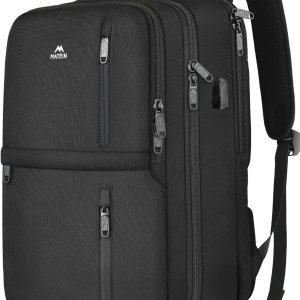 MATEIN Mochila de viaje para laptop, mochila para laptop de 15.6 pulgadas con puerto de carga USB, equipaje de mano compatible con la TSA para MATEIN Mochila de viaje para laptop, mochila para laptop de 15.6 pulgadas con puerto de carga USB, equipaje de mano compatible con la TSA para