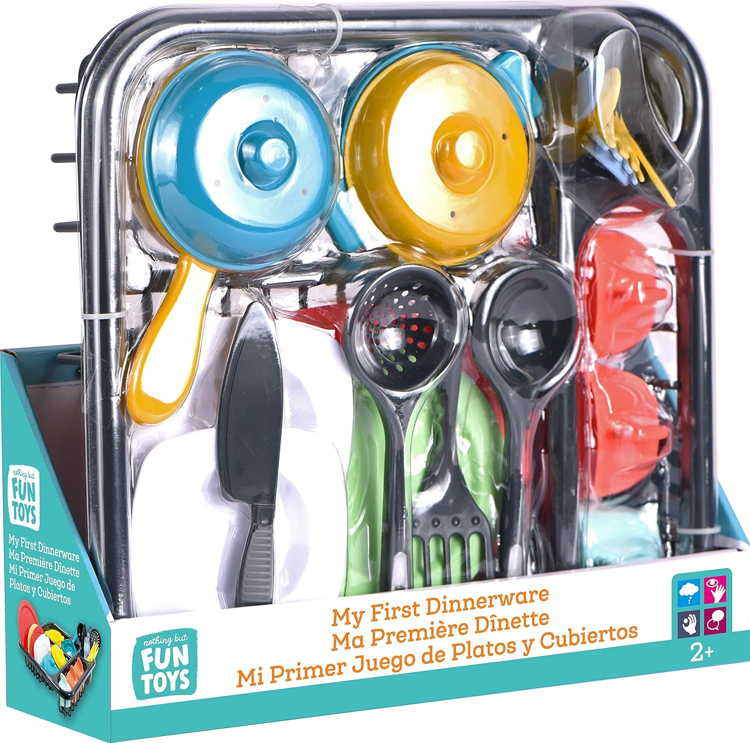 My First Dinner – Juego de vajilla diseñado para niños a partir de 2 años, multicolor