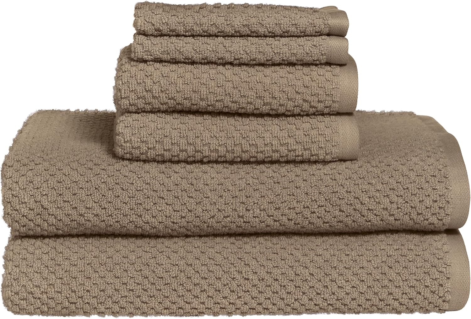 Dwell Studio Wicker Park – Juego de 6 toallas de 100 % algodón ultra suave, 2 toallas de baño, 2 toallas de mano, 2 toallas pequeñas, algodón de