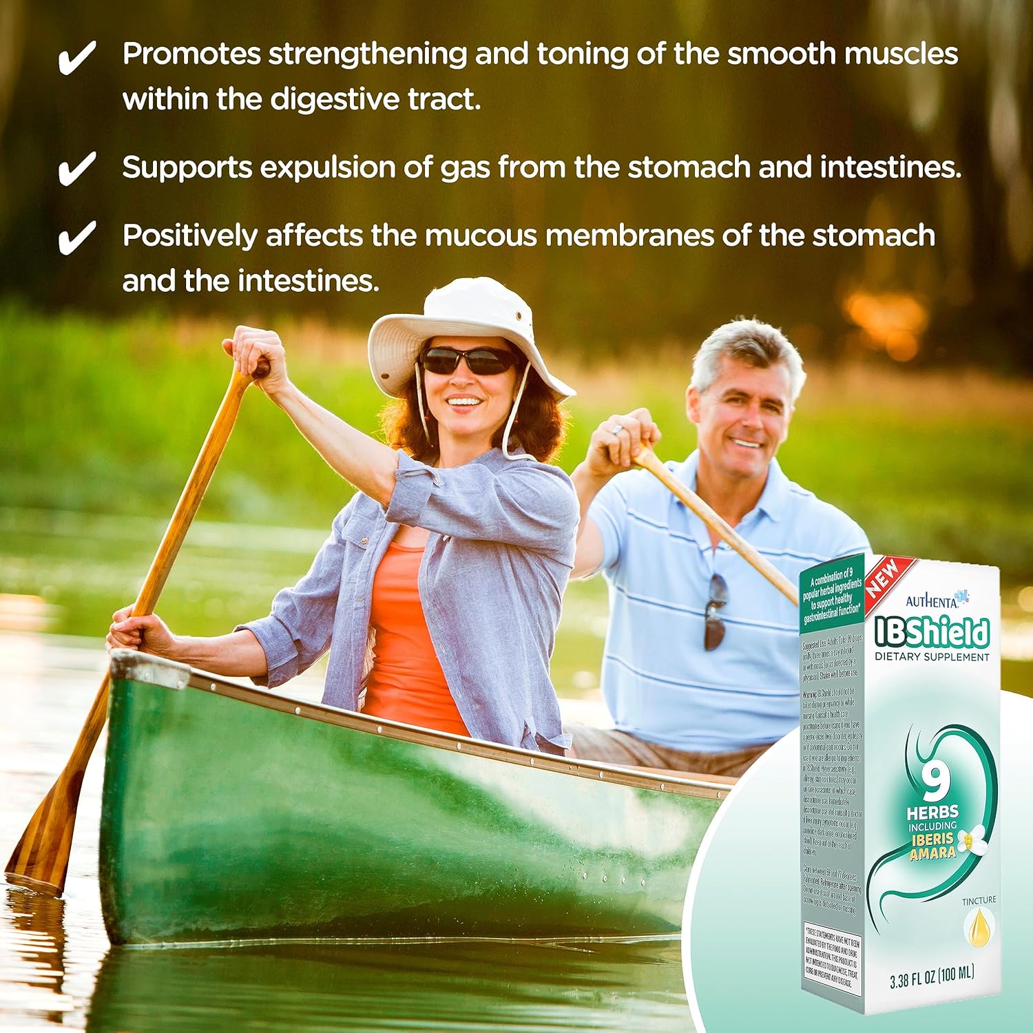 IBShield Tintura 3.4 fl oz  Apoya la función gastrointestinal saludable  Mezcla de 9 hierbas  Manzanilla, Iberis Amara, Angélica, alcaravea,