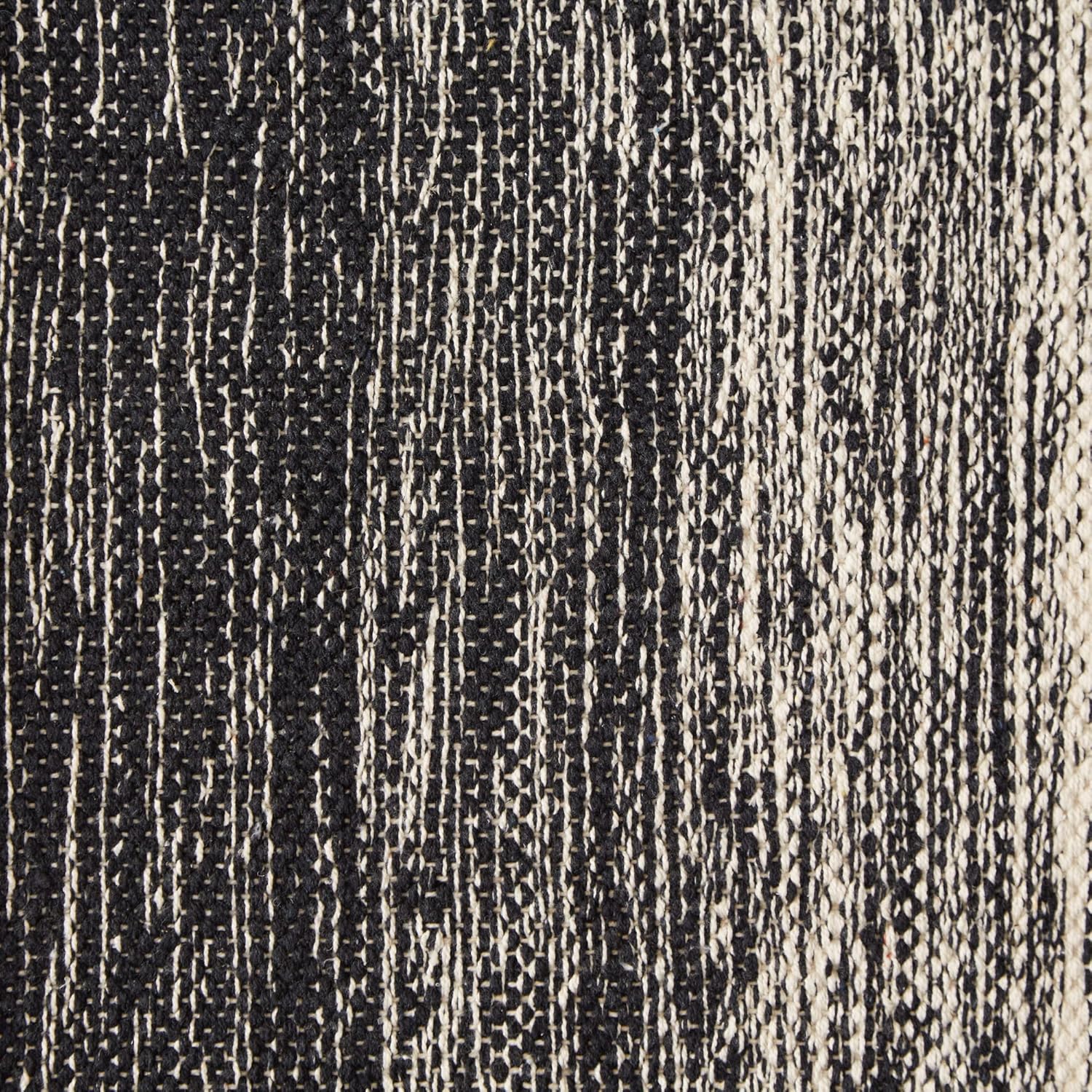 DII Alfombra de algodón tejida, alfombras de área para cocina, dormitorio, baño o entrada, alfombra pequeña, 2 x 3, color negro degradado