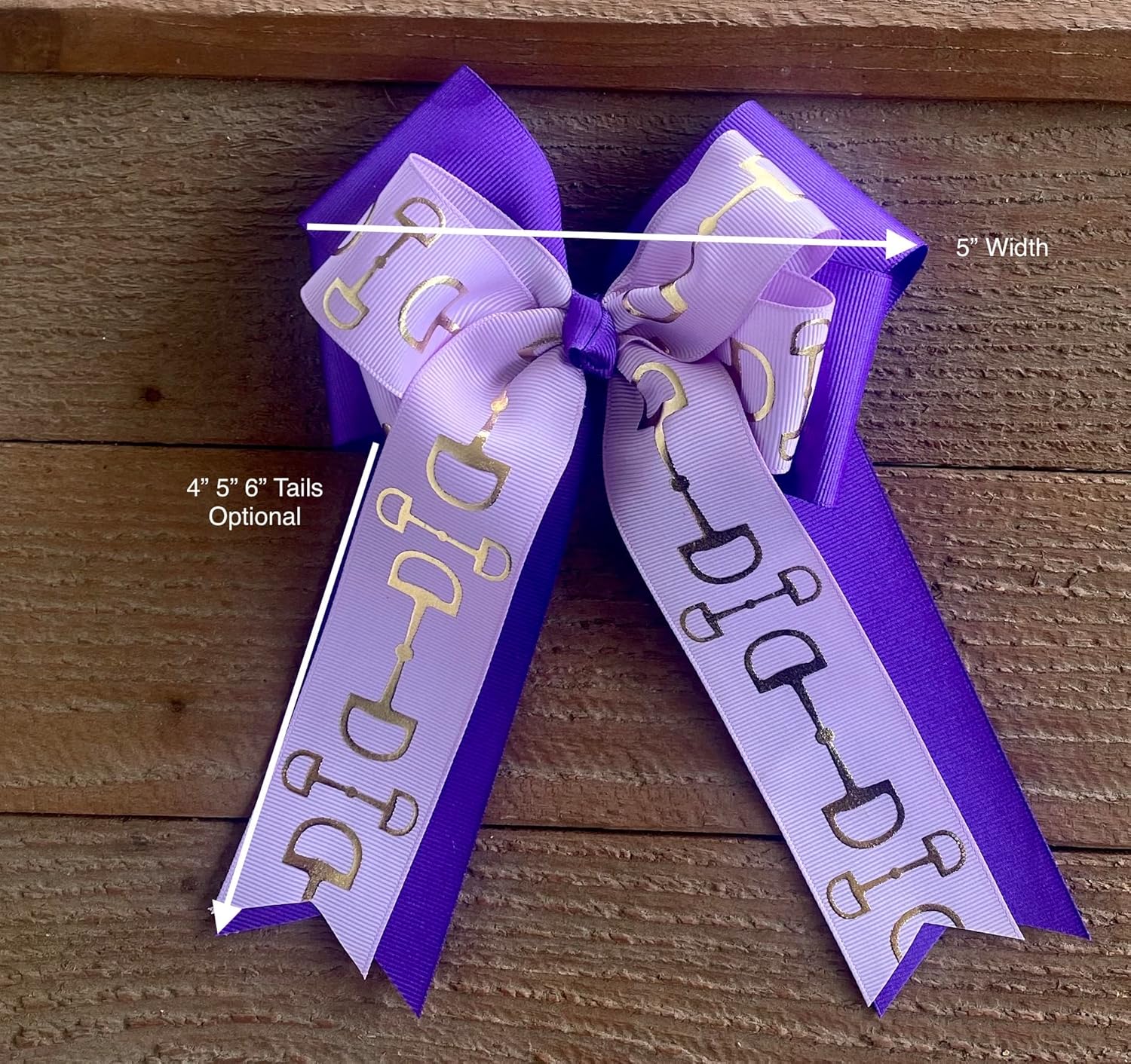 Equestrian Show Bows Girls Horse Show Hairbows Handmade Gifts Hairbows Horseback Riding (Small, Tails Size, Pony Tail O)