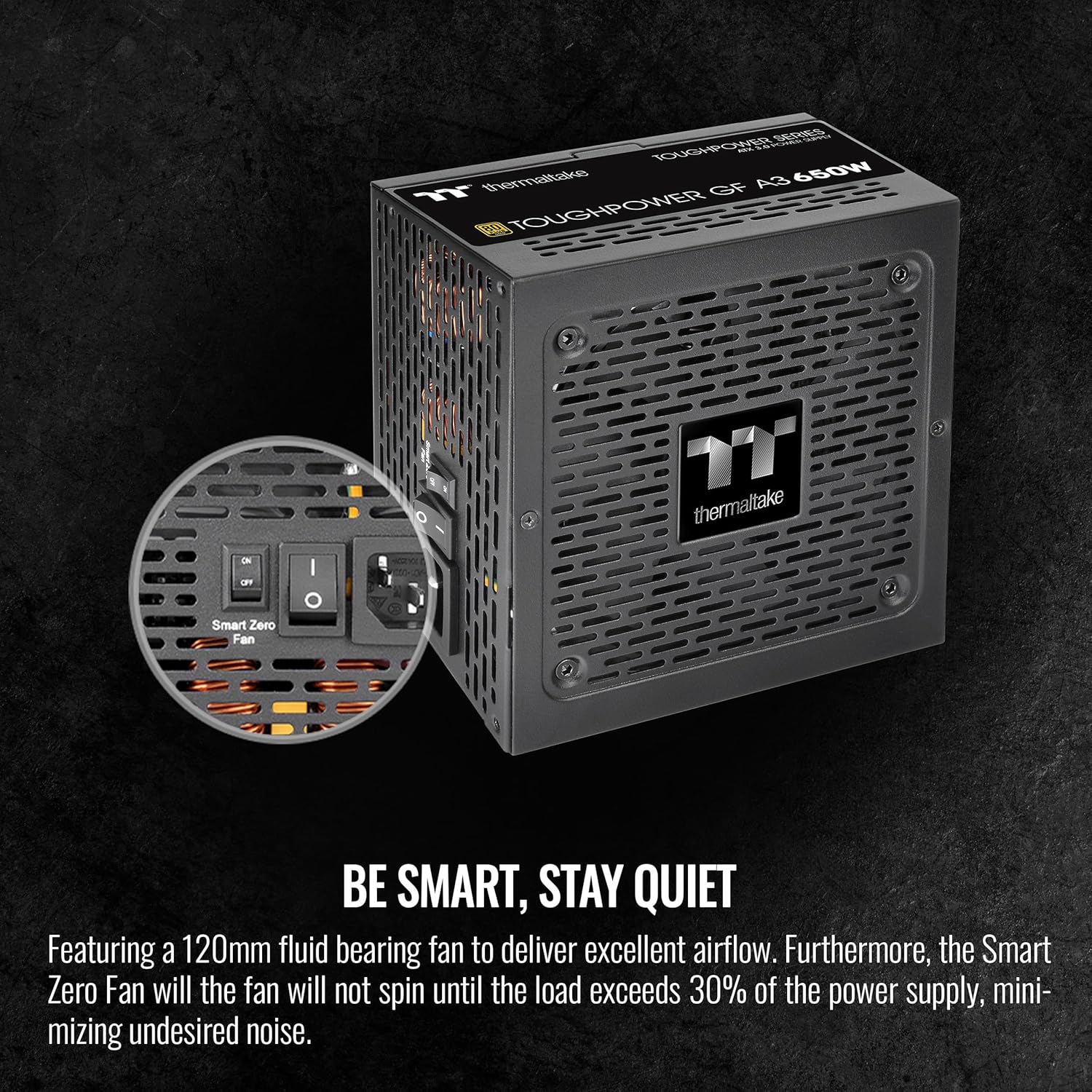 Thermaltake Toughpower GF A3 650W 80+ Gold Full Modular SLICrossfile Ready ATX 3.0 Fuente de alimentación estándar conector PCIe Gen.5 300W 12VHPWR