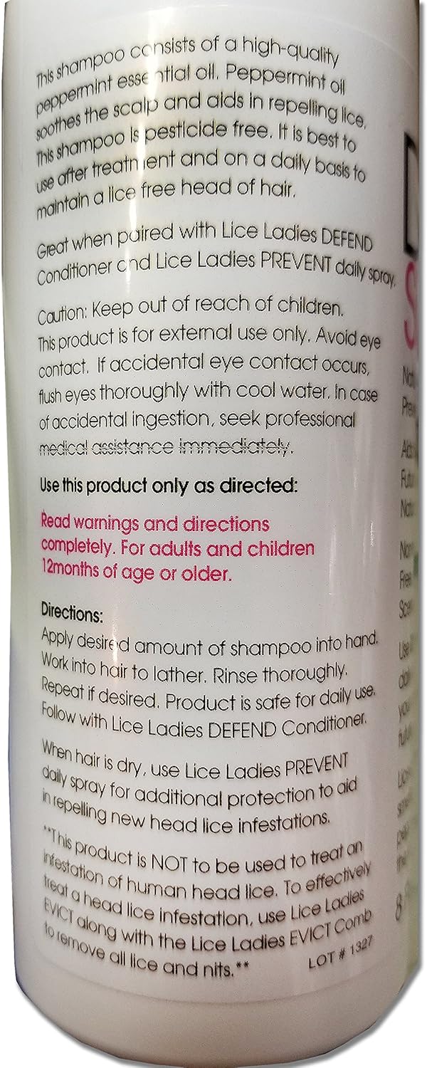 Defend Shampoo  Daily Shampoo Treatment, Non-Toxic, Homeopathic Formulation, Natural Treatment Shampoo, Hypoallergenic  8 OZ Bottle