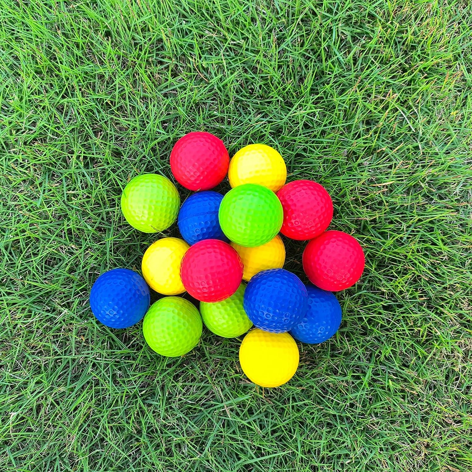 LAZTIC Pelotas de práctica de golf de espuma, paquete de 16 o 54 pelotas de golf suaves, de vuelo limitado, perfectas para práctica de swing en